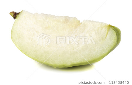 Green Ripe Guava isolated on a white background 118438440