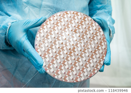 Silicon wafer for manufacturing semiconductor of integrated circuit. 118439946