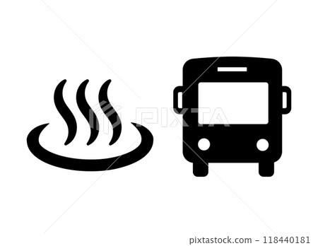 Hot spring bath icon 118440181