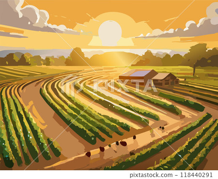 Agriculture industry, development, economy and Investment growth concept. Agriculture industry, development, economy and Investment growth concept. 118440291