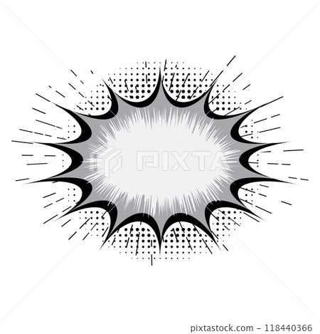 Explosion Pop art cartoon comic isolated. Vector illustration 118440366