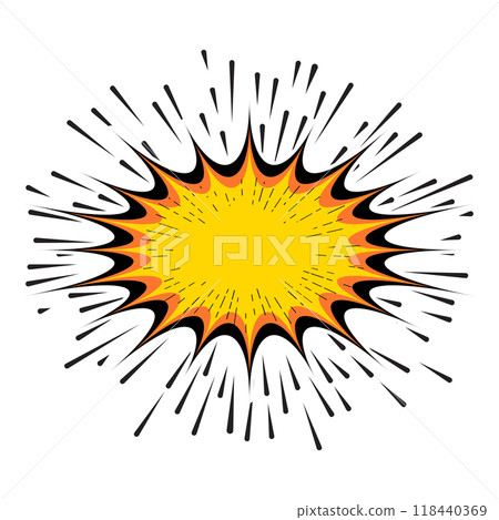 Explosion Pop art cartoon comic isolated. Vector illustration Explosion Pop art cartoon comic isolated. Vector illustration 118440369