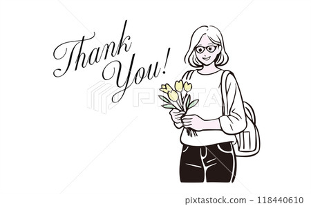 A smiling woman with flowers A smiling woman with flowers 118440610