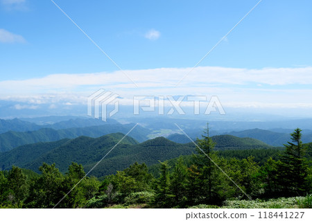 Ueda City, Nagano Prefecture_Northeast view from Utsukushigahara Highland Roadside Station 4_August 2024 Ueda City, Nagano Prefecture_Northeast view from Utsukushigahara Highland Roadside Station 4_August 2024 118441227