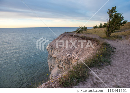 Panga cliff. Panga, Saaremaa Island, Baltic Sea, Estonia 118441561