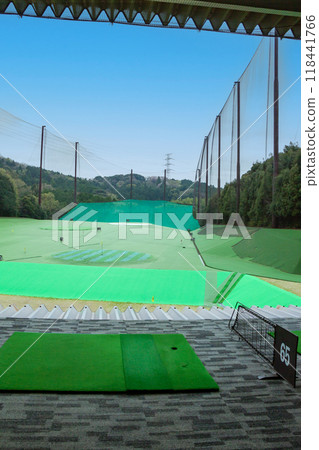 Golf driving range in the mountains Golf driving range in the mountains 118441766