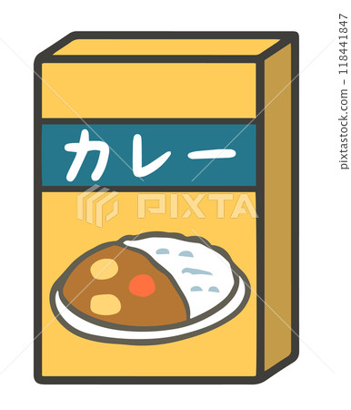 Instant curry illustrations 118441847