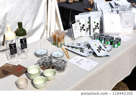 Japanese tea and tea items are sold at the Japanese festivals in Copenhagen Japanese tea and tea items are sold at the Japanese festivals in Copenhagen 118442105