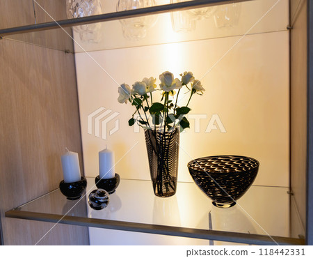 Stylish handmade fine glassware for interior decoration 118442331