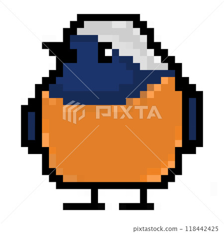 Pixel art Animal illustration Male Daurian redstart Pixel art Animal illustration Male Daurian redstart 118442425