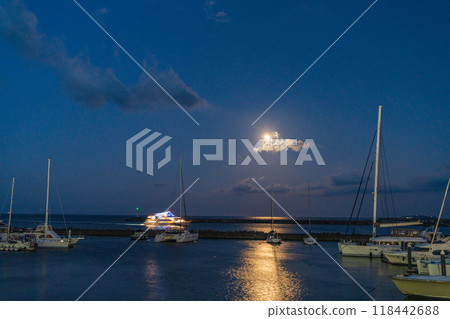 [靜岡縣]中秋賞月和遊覽船進入熱海港 118442688