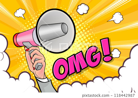 hand hold megaphone  010 118442987