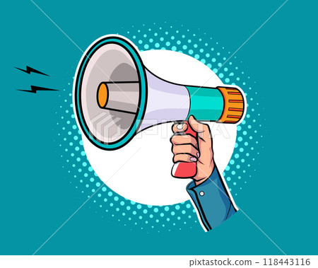 hand hold megaphone  102 118443116