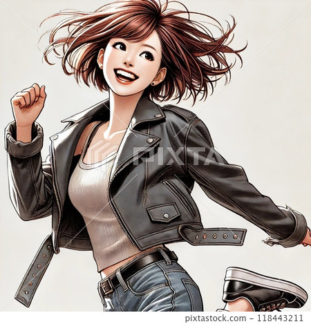 The moment of a bursting smile 118443211