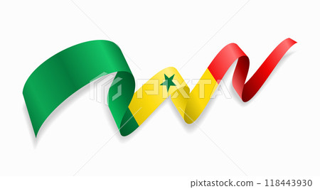 Senegalese flag wavy abstract background. Vector illustration. Senegalese flag wavy abstract background. Vector illustration. 118443930