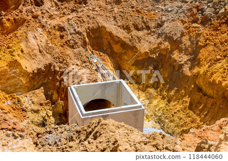 During construction drainage concrete collectors manholes were installed, as well sewer system inside for treatment of rainwater underground. During construction drainage concrete collectors manholes were installed, as well sewer system inside for treatment of rainwater underground. 118444060