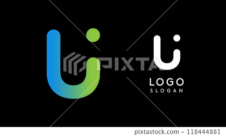 Minimalist geometric letter U, bold rounded icon style, futuristic cyber logotype for digital tech branding, EDM event, modern science and sci-fi technology identity. Vector illustration Minimalist geometric letter U, bold rounded icon style, futuristic cyber logotype for digital tech branding, EDM event, modern science and sci-fi technology identity. Vector illustration 118444881