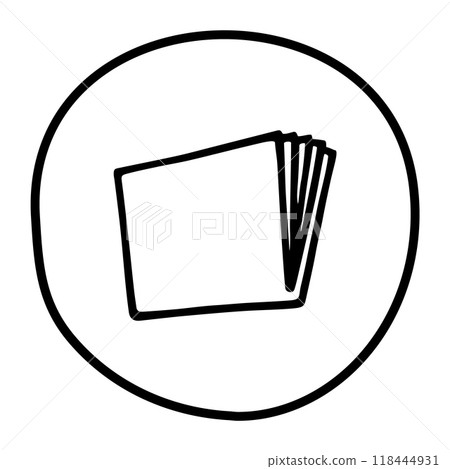 Doodle book or notebook icon, handdrawn with pen Doodle book or notebook icon, handdrawn with pen 118444931