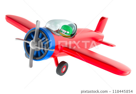 Colorful toy plane, 3D rendering Colorful toy plane, 3D rendering 118445854