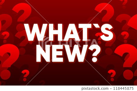 Whats New poster. Promotion background. Special offer banner. New arrivals symbols. Vector illustration. 118445875