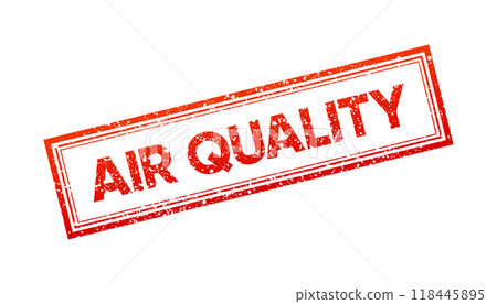 AQI - Air Quality Index stamp. Quality index dial showing. Vector illustration. AQI - Air Quality Index stamp. Quality index dial showing. Vector illustration. 118445895