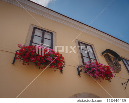 summer trip around Vienna, Austria. Modling district - countryside with cozy houses 118446489