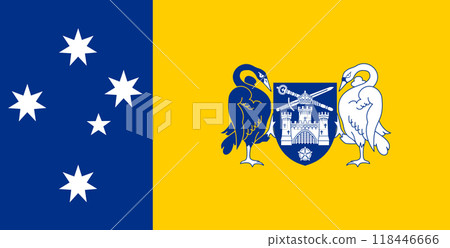 Flag of the Australian Capital Territory. Illustration of Capital Territory Flag 118446666