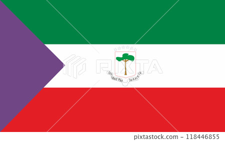 Flag of Equatorial Guinea. Equatorial Guinea flag Flag of Equatorial Guinea. Equatorial Guinea flag 118446855