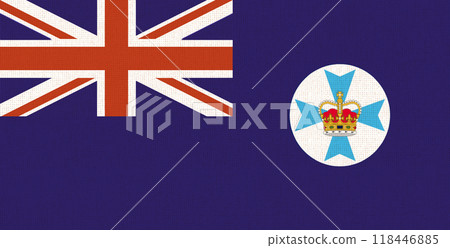 Australian Gold Coast Queensland flag. Illustration of flag 118446885