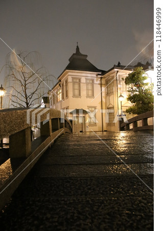 Kurashiki Bikan Historical Quarter in the evening rain Kurashiki Bikan Historical Quarter in the evening rain 118446999