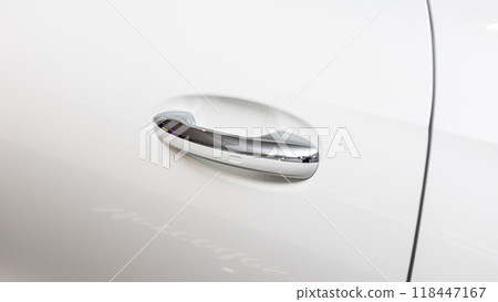 Kyiv, Ukraine - September 12, 2024: Sleek black Mercedes-Benz car wheel showcasing the elegant rim design Kyiv, Ukraine - September 12, 2024: Sleek black Mercedes-Benz car wheel showcasing the elegant rim design 118447167