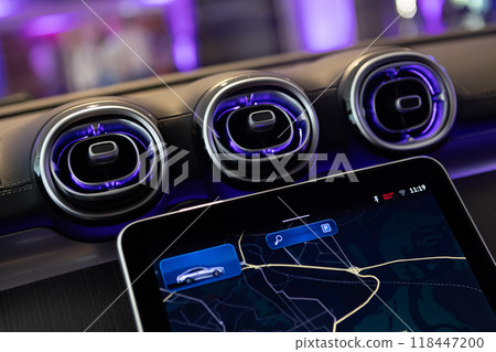 Kyiv, Ukraine - September 12, 2024: Sleek black Mercedes-Benz car wheel showcasing the elegant rim design Kyiv, Ukraine - September 12, 2024: Sleek black Mercedes-Benz car wheel showcasing the elegant rim design 118447200