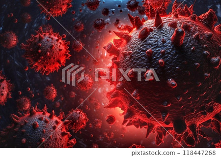 Red blood cells flowing 118447268