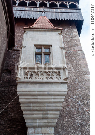 Small window of a castle 118447317
