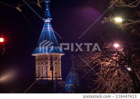 View of church tower 118447413