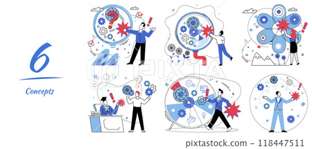 Cognitive skills vector illustration. Curiosity is flame lights lantern aspirations, illuminating path cognitive discovery Achievements are stars shining in night sky intellectual exploration 118447511