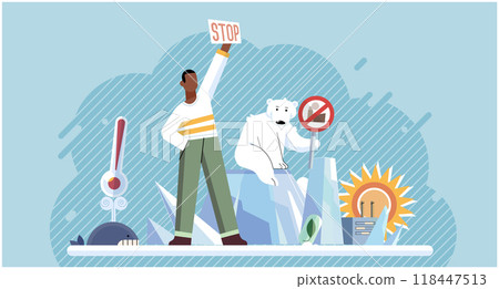Climate change. Save the planet. Global warming. Choose renewable resources to promote cleaner and healthier planet and combat climate change On World Environment Day, lets pledge to make positive 118447513