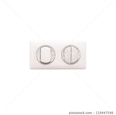 White modern switch light on white wall White modern switch light on white wall 118447598