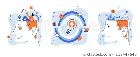 Critical thinking. Vector illustration. Intellectual growth is nurtured through application critical thinking and strategic decision-making Understanding concept critical thinking is key to developing 118447646