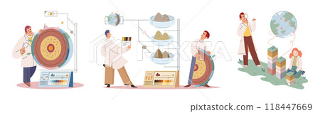 Science. Vector illustration. The structure scientific research involves hypothesis formulation and testing Research is systematic process inquiry and data collection Investigation helps scientists 118447669