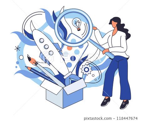 Artistic imagination vector illustration. Passionate artists embark on journey, using brush as vehicle for their artistic imagination The imaginative mind, like wellspring, feeds river art and craft 118447674