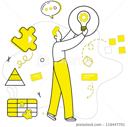 Innovative ideas vector illustration. Success blossoms where inspiration and innovative ideas concept converge In garden thoughts, seeds innovation grow into solutions Efficient planning navigates Innovative ideas vector illustration. Success blossoms where inspiration and innovative ideas concept converge In garden thoughts, seeds innovation grow into solutions Efficient planning navigates 118447701