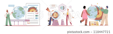 Science. Vector illustration. Skill development is essential for success in scientific and technical fields Scientific research requires detailed observations and precise measurements Technological 118447721