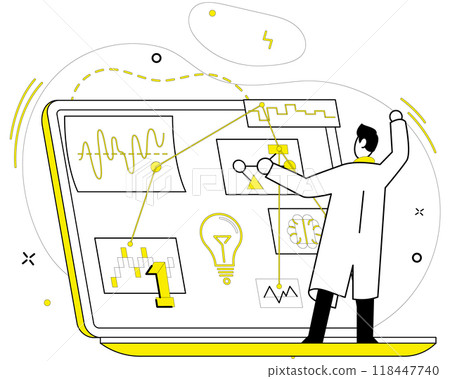 Innovative ideas vector illustration. Discovery transforms into opportunities in crucible innovative thinking Progress flourishes where intelligence and innovative ideas intersect Innovative ideas Innovative ideas vector illustration. Discovery transforms into opportunities in crucible innovative thinking Progress flourishes where intelligence and innovative ideas intersect Innovative ideas 118447740