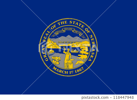 Nebraska State Flag background illustration 118447948