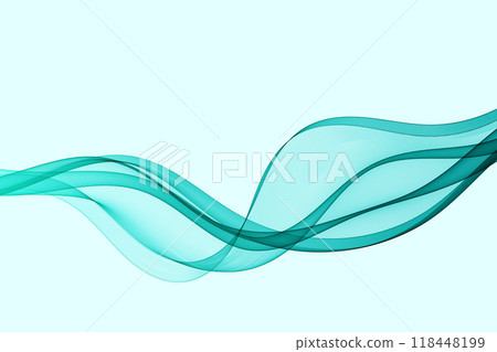 Transparent smoky wave flow, abstract wave background, design element. 118448199