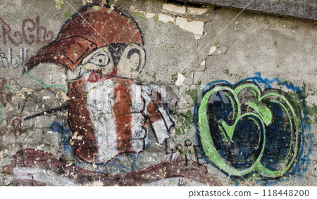 Street wall graffiti Street wall graffiti 118448200