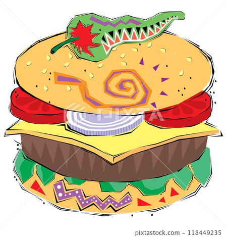 Burger types realistic composition with text and isolated images of sandwiches with different ingredients and buns vector Burger types realistic composition with text and isolated images of sandwiches with different ingredients and buns vector 118449235