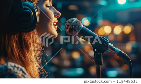 Singing in Studio 118449633