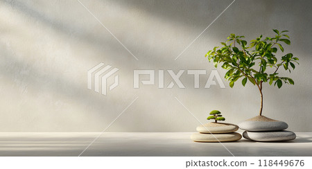 Zen Garden with Bonsai Zen Garden with Bonsai 118449676